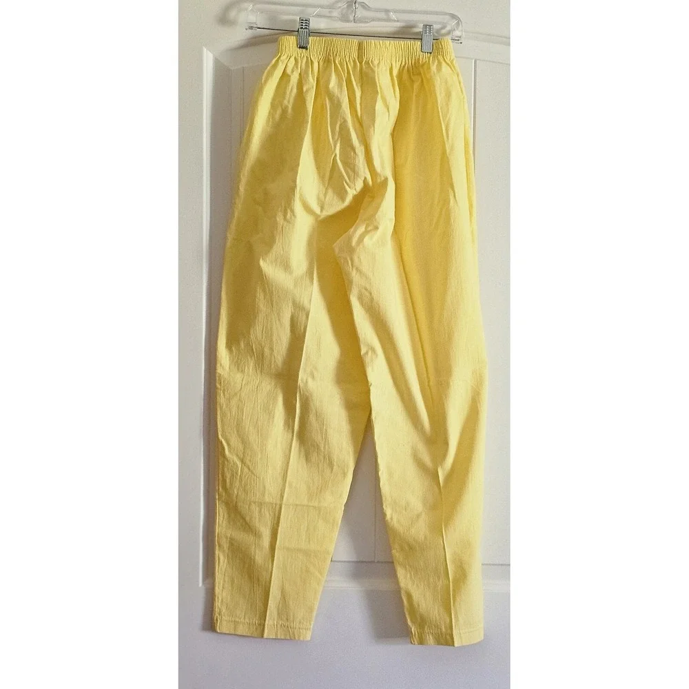 Vintage Women's SK Sport Yellow 2 Piece Set Top Pants Hot Air Balloons Size S - Picture 5 of 16